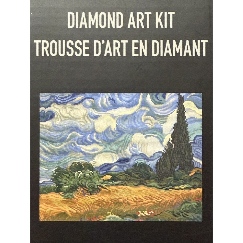 Make Market Diamond Art Kit ROUND Gems Wheat Field Van Gogh 16”x20” Full New